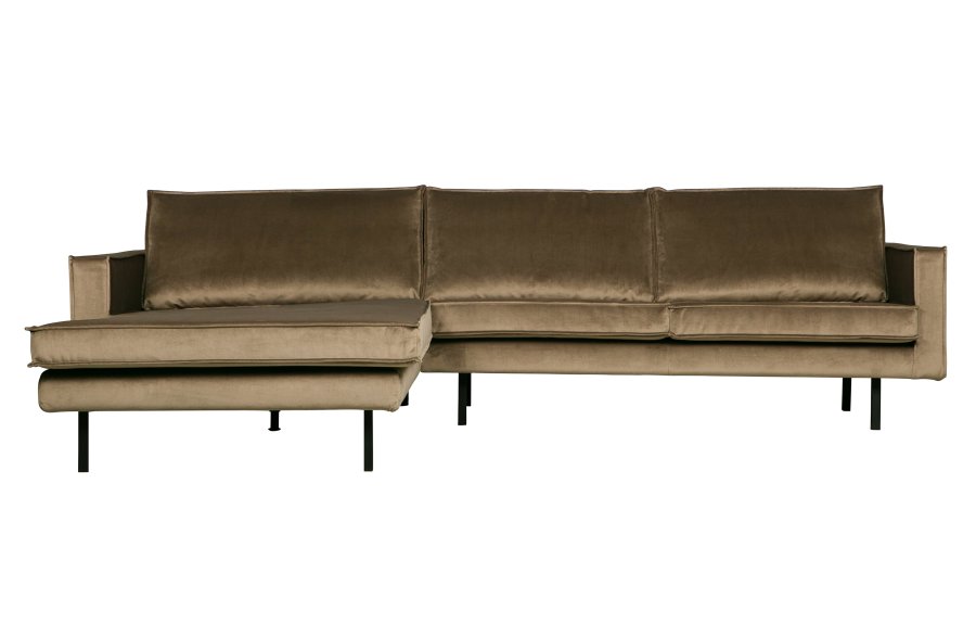 BEPUREHOME Rodeo sofa, m. venstre chaiselong - taupe fljl