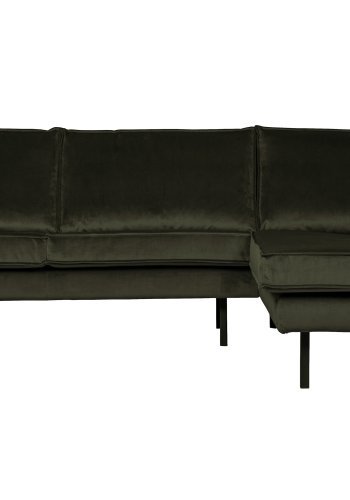 BEPUREHOME Rodeo hjrnesofa, hjre - jger mrkegrn fljl