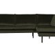 BEPUREHOME Rodeo hjrnesofa, hjre - jger mrkegrn fljl