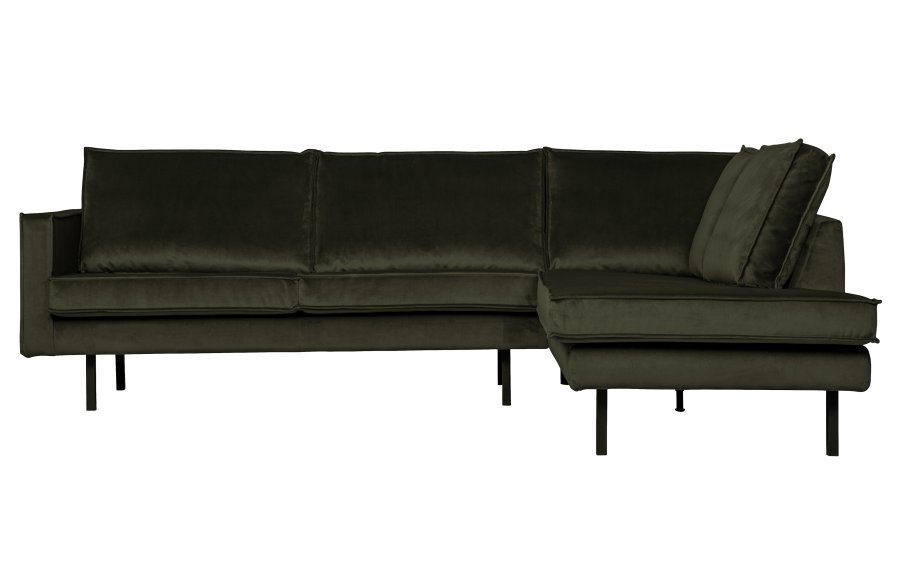 BEPUREHOME Rodeo hjrnesofa, hjre - jger mrkegrn fljl