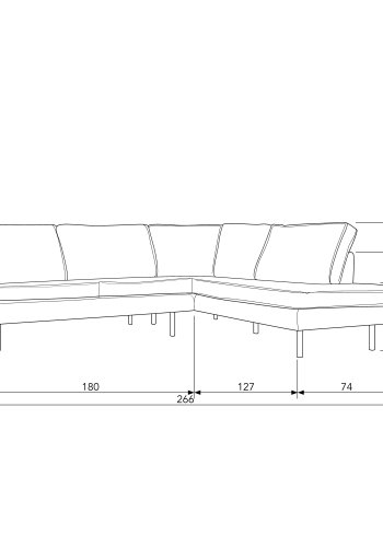 BEPUREHOME Rodeo hjrnesofa, hjre - jger mrkegrn fljl