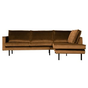 BEPUREHOME Rodeo hjrnesofa, hjre - honning gul fljl