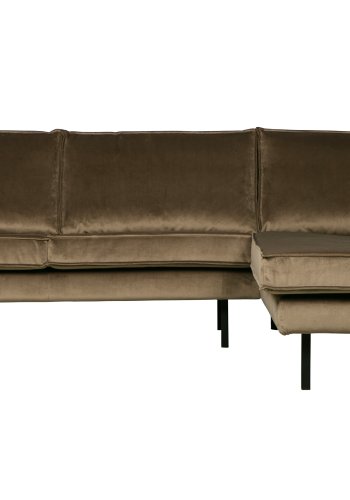 BEPUREHOME Rodeo hjrnesofa, hjre - taupe fljl