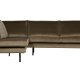 BEPUREHOME Rodeo hjrnesofa, venstre - taupe fljl