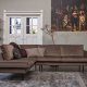 BEPUREHOME Rodeo hjrnesofa, venstre - taupe fljl