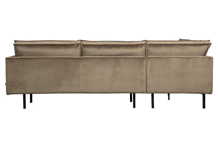 BEPUREHOME Rodeo hjrnesofa, venstre - taupe fljl