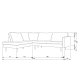BEPUREHOME Rodeo hjrnesofa, venstre - taupe fljl