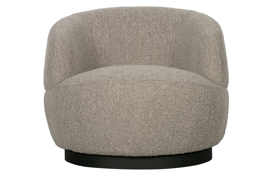 BEPUREHOME Collection drejestol, m. armln - natur bouclé stof