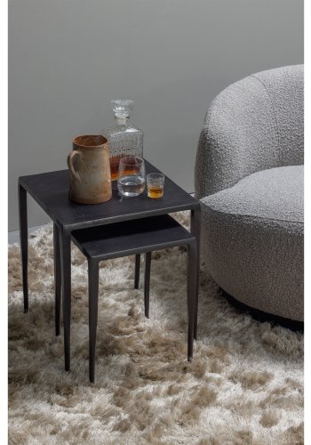 BEPUREHOME Collection drejestol, m. armln - natur bouclé stof