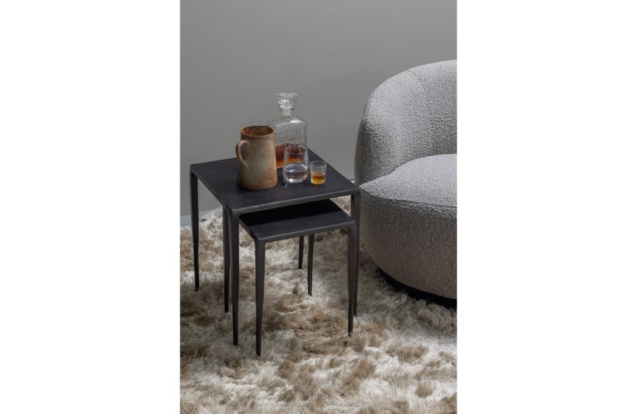 BEPUREHOME Collection drejestol, m. armln - natur bouclé stof