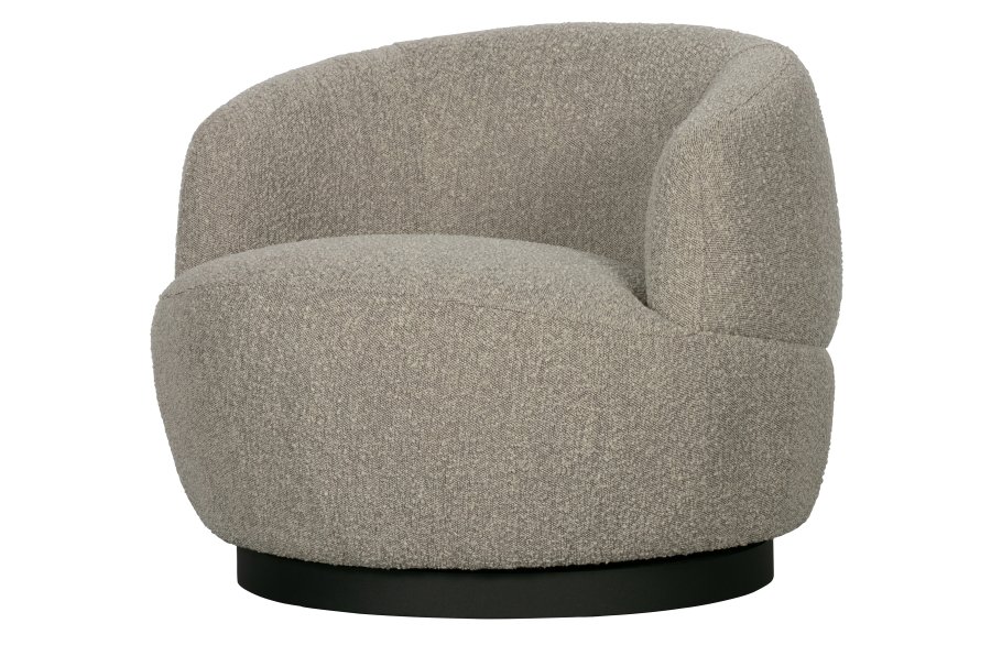 BEPUREHOME Collection drejestol, m. armln - natur bouclé stof