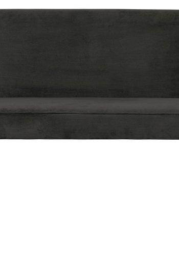 BEPUREHOME Vogue sofabnk - sort fljl polyester og sort metal