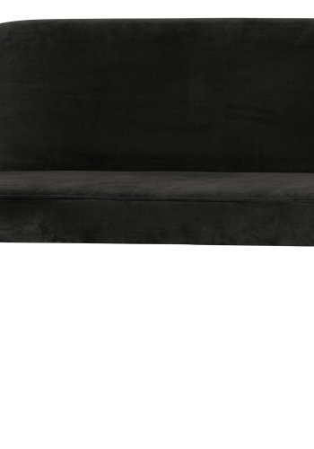 BEPUREHOME Vogue sofabnk - sort fljl polyester og sort metal