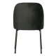 BEPUREHOME Vogue spisebordsstol - sort fljl polyester og sort metal