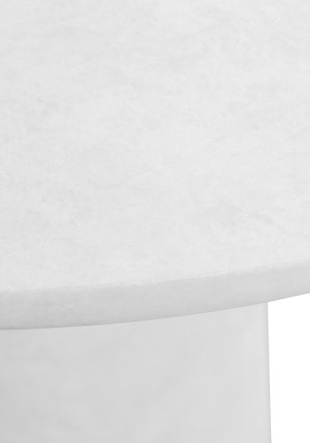 WOOOD Damon spisebord, rund - hvid fiberler (100)