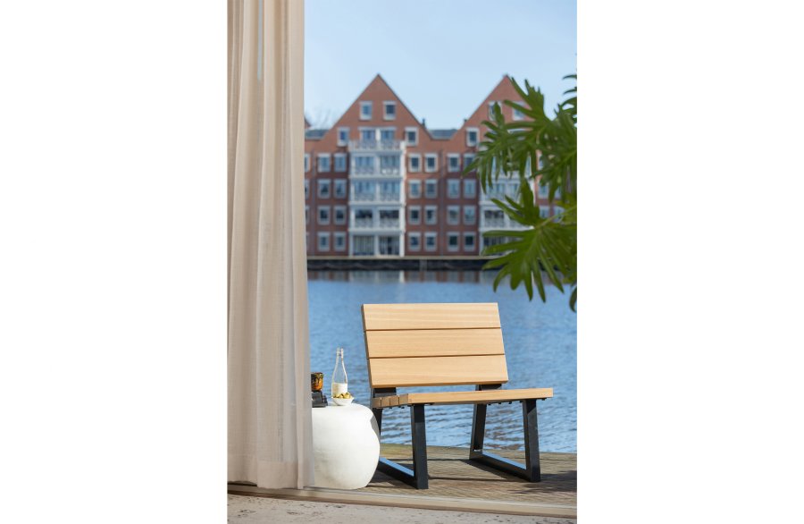 VTWONEN Pebble sofabord til inde og ude, rund - hvid fiberler (50)