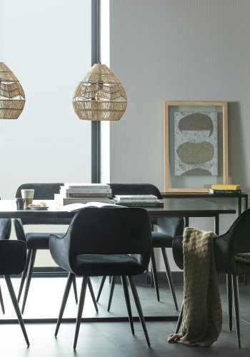 WOOOD EXCLUSIVE Silas garderobeskab, 2 lger, 3 hylder, 1 skuffe - sort Blacknight brstet asketr