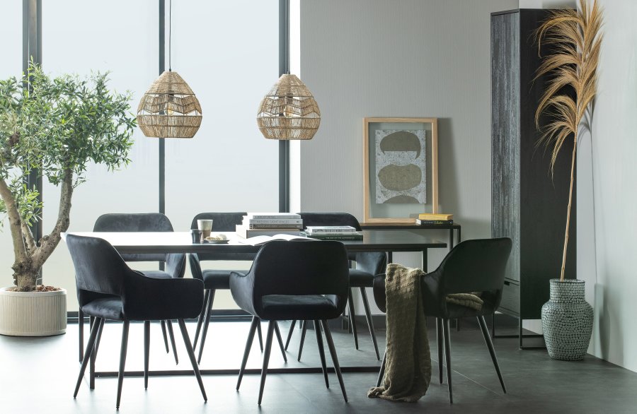 WOOOD EXCLUSIVE Silas garderobeskab, 2 lger, 3 hylder, 1 skuffe - sort Blacknight brstet asketr