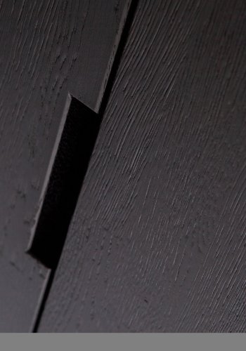 WOOOD EXCLUSIVE Silas garderobeskab, 2 lger, 3 hylder, 1 skuffe - sort Blacknight brstet asketr