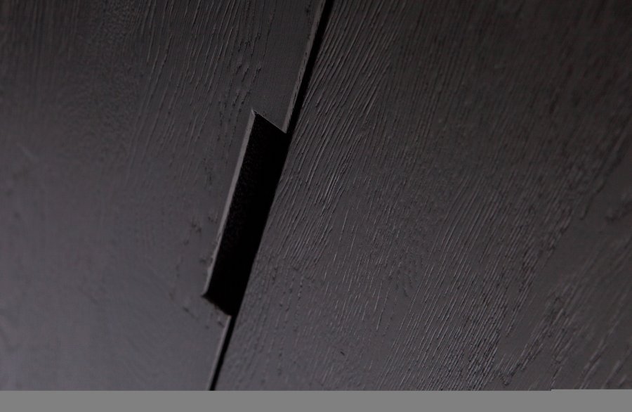 WOOOD EXCLUSIVE Silas garderobeskab, 2 lger, 3 hylder, 1 skuffe - sort Blacknight brstet asketr