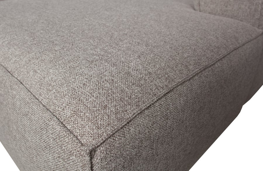 WOOOD EXCLUSIVE Bean hjrnesofa, venstre, inkl. puder - lysegr stof