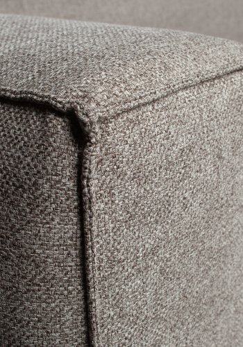 WOOOD EXCLUSIVE Bean hjrnesofa, venstre, inkl. puder - lysegr stof