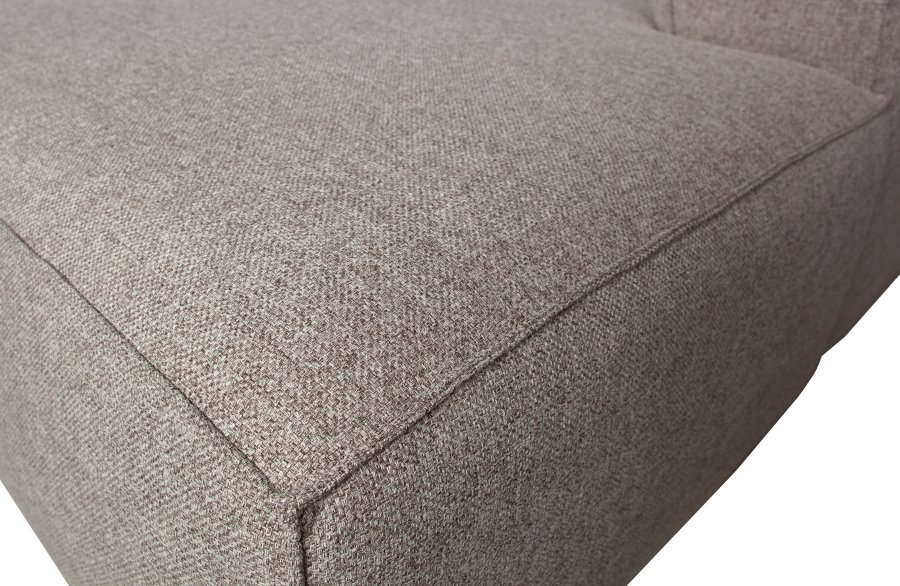 WOOOD EXCLUSIVE Bean hjrnesofa, hjre, inkl. puder - lysegr stof