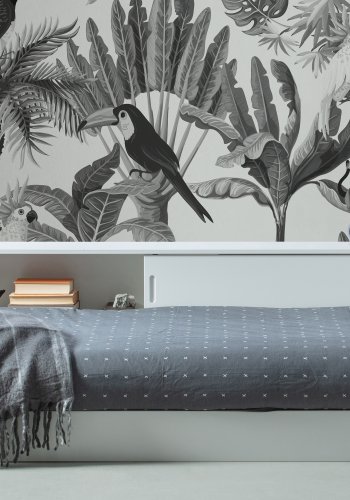 WOOOD Connect hjrne sengeramme, m. 2 rum, ekskl. lamelbund og madras - hvid fyrretr (90x200)