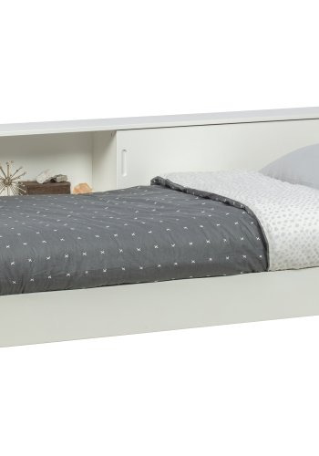 WOOOD Connect hjrne sengeramme, m. 2 rum, ekskl. lamelbund og madras - hvid fyrretr (90x200)