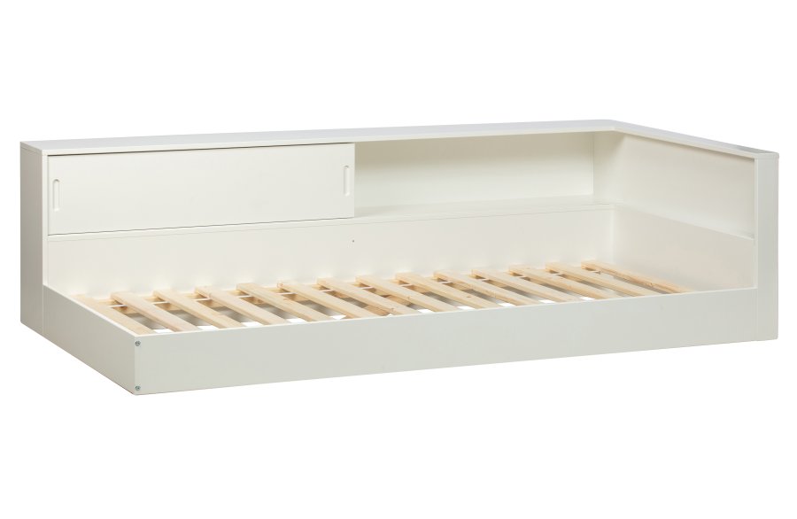 WOOOD Connect hjrne sengeramme, m. 2 rum, ekskl. lamelbund og madras - hvid fyrretr (90x200)