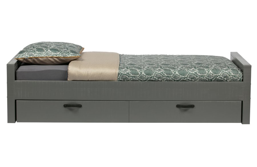 WOOOD Morris sengeramme, ekskl. lamelbund, madras og skuffe - gr fyrretr (90x200)