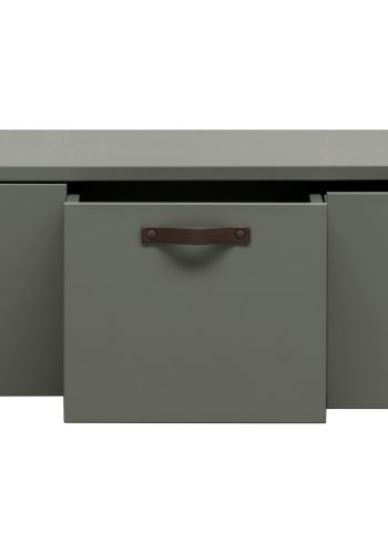 VTWONEN Stage Bunk brnebnk, ekskl. pude, m. 3 skuffer - grn sbetone fyrretr (120x50)