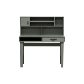 VTWONEN Stage brneskrivebord, m. 1 lge,1 skuffe og hylder - grn sbetone fyrretr (110x58)