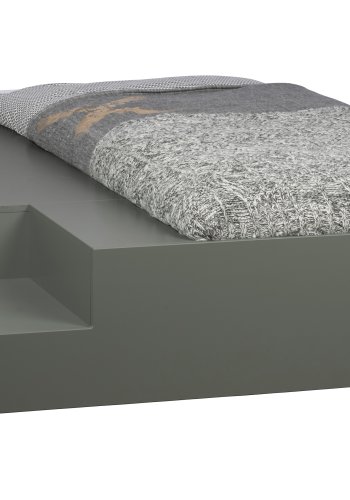 VTWONEN Stage brneseng, m. 2 skuffer, ekskl. lameller - grn sbetone fyrretr (80x200)