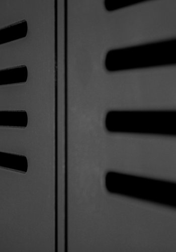 WOOOD Stijn Locker garderobeskab, m. 2 lger og 8 hylder - sort fyrretr