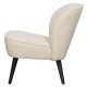 WOOOD Sara lnestol - creme polyester og tr