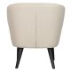 WOOOD Sara lnestol - creme polyester og tr