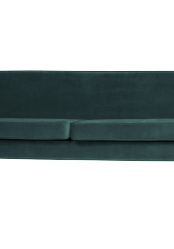 WOOOD Rocco XL sofa - blgrn polyester og sort birketr