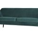 WOOOD Rocco sofa - blgrn polyester og sort birketr