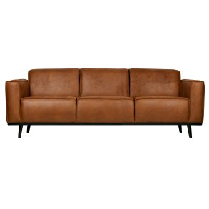 BEPUREHOME Statement 3 pers. sofa - cognac stof