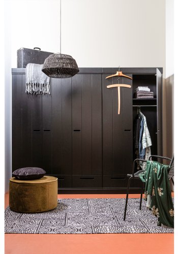 WOOOD EXCLUSIVE Kace loftlampe, rund - sort jute (45)