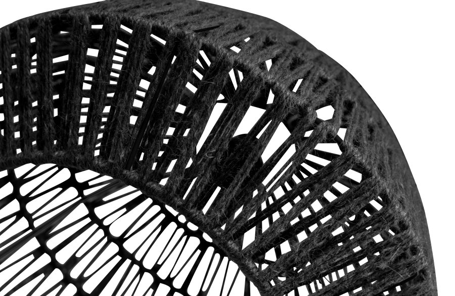 WOOOD EXCLUSIVE Kace loftlampe, rund - sort jute (45)
