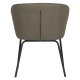 BEPUREHOME Admit spisebordsstol - nougatfarvet bouclé polyester og sort metal
