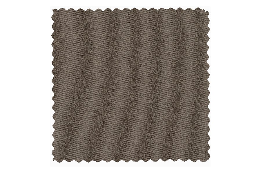 BEPUREHOME Admit spisebordsstol - nougatfarvet bouclé polyester og sort metal