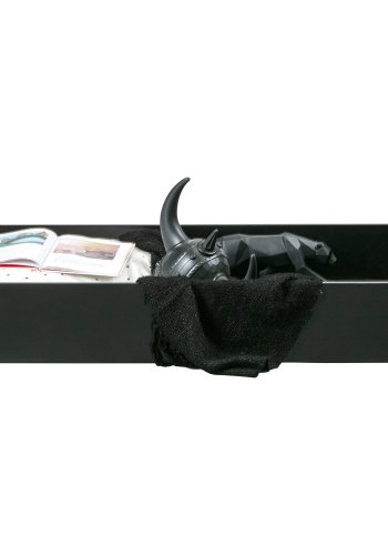 WOOOD Joep sengeskuffe, m. hjul - sort fyrretr (197x82)