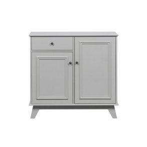 WOOOD Lily skab, m. 2 lger, 1 skuffe og to hylder - varm gr fyrretr