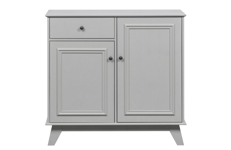 WOOOD Lily skab, m. 2 lger, 1 skuffe og to hylder - varm gr fyrretr