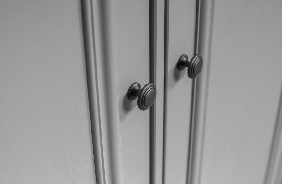 WOOOD Lily garderobeskab, m. 2 lger, 2 skuffe, 5 hylder og 1 bjlestang - varm gr fyrretr