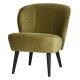 WOOOD Sara lnestol - army grn polyester fljl og tr