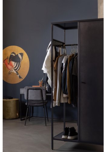 WOOOD Sara hj puf, rund - army grn polyester fljl (46)